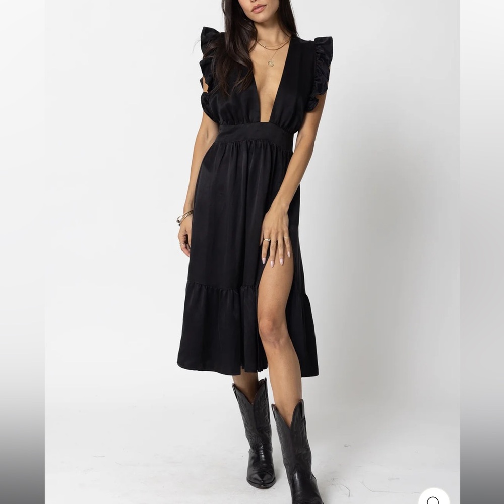 Stillwater Dress The Cupro Silky Jessie Midi Size Medium